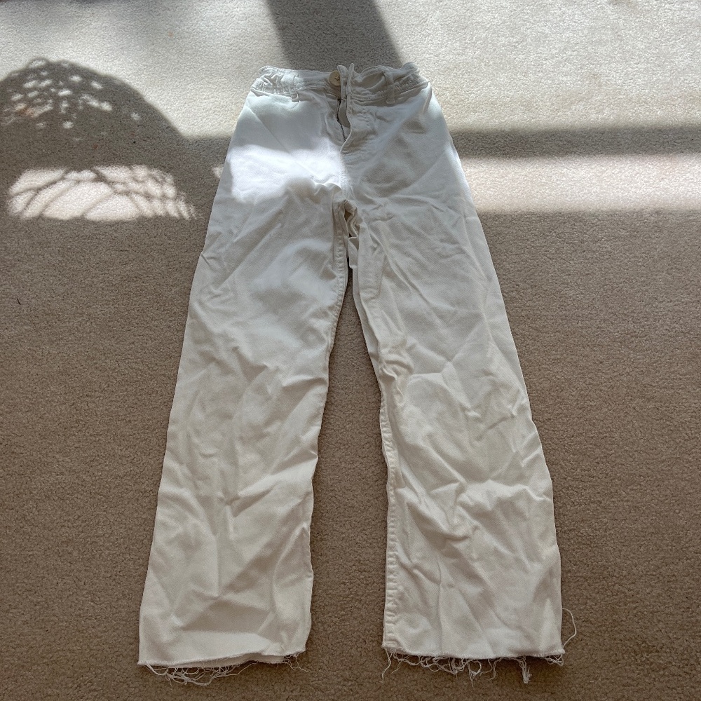 girls Zara marine jeans wide leg size 10